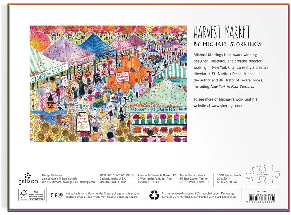 Galison Puzzle Trh podzimní úrody 1000 dílků