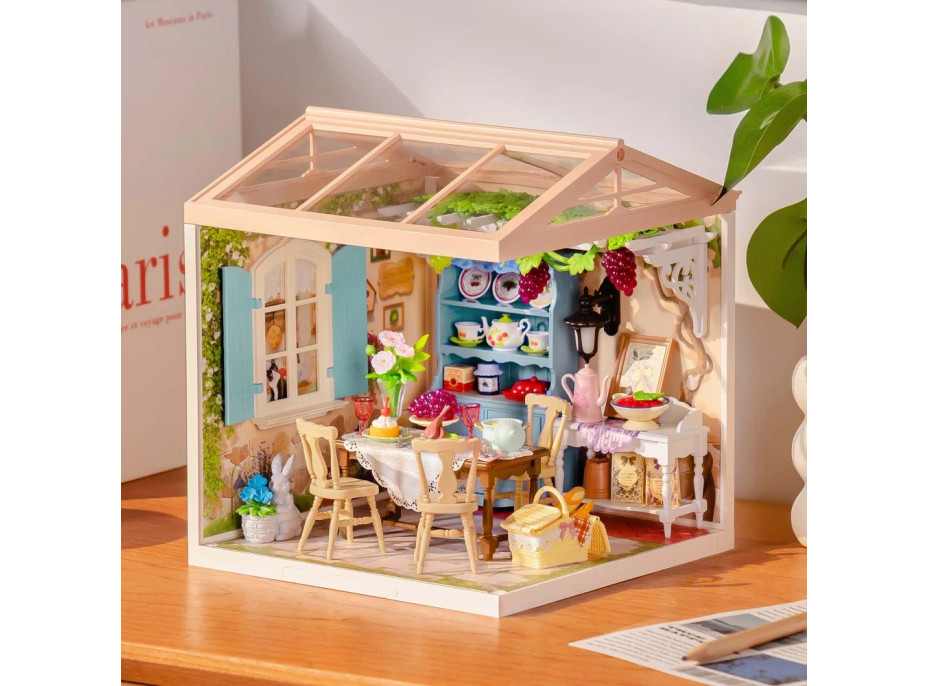 RoboTime 3D dřevěná skládačka Miniatura domečku Letní veranda