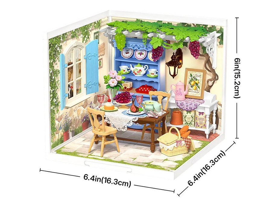 RoboTime 3D dřevěná skládačka Miniatura domečku Letní veranda