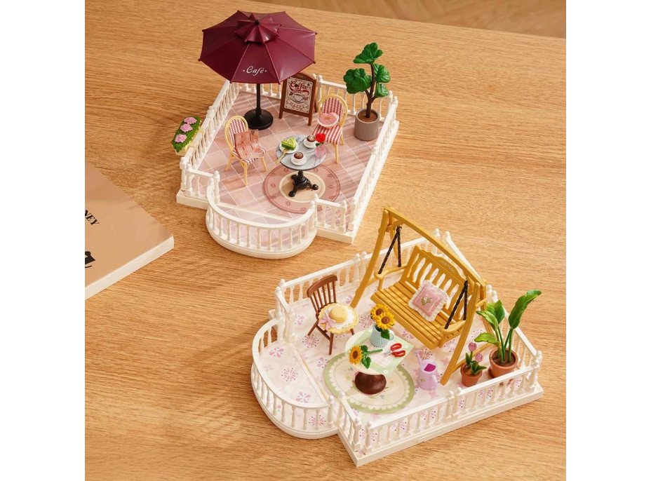 RoboTime 3D dřevěná skládačka Rozšíření pro miniatury domečků Terasa s houpačkou