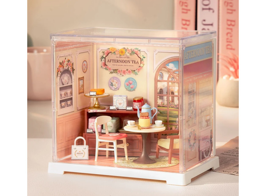 RoboTime 3D dřevěná skládačka Miniatura domečku mini Medová čajovna