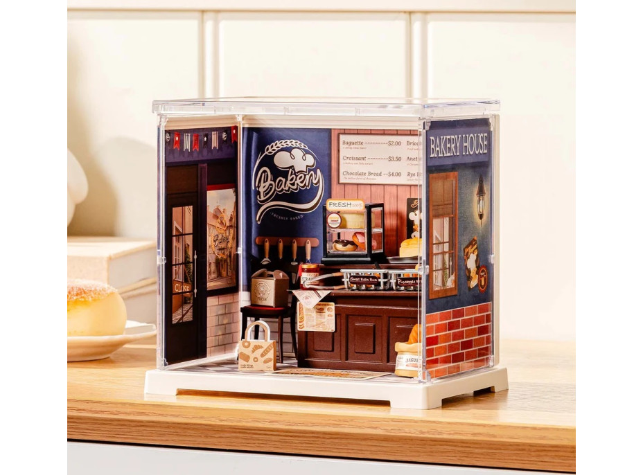 RoboTime 3D dřevěná skládačka Miniatura domečku mini Pekárna