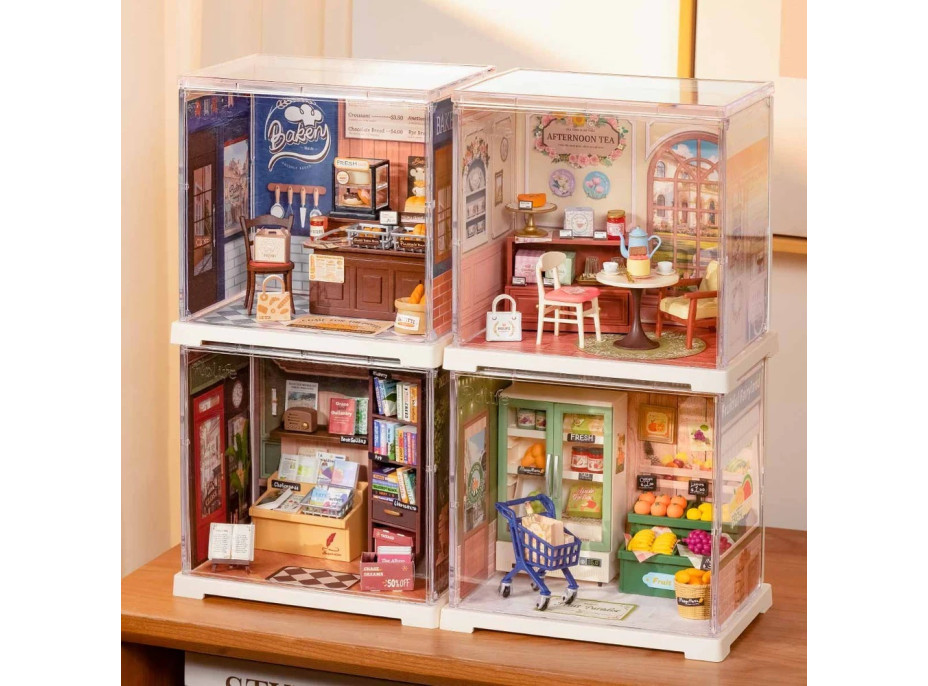 RoboTime 3D dřevěná skládačka Miniatura domečku mini Pekárna