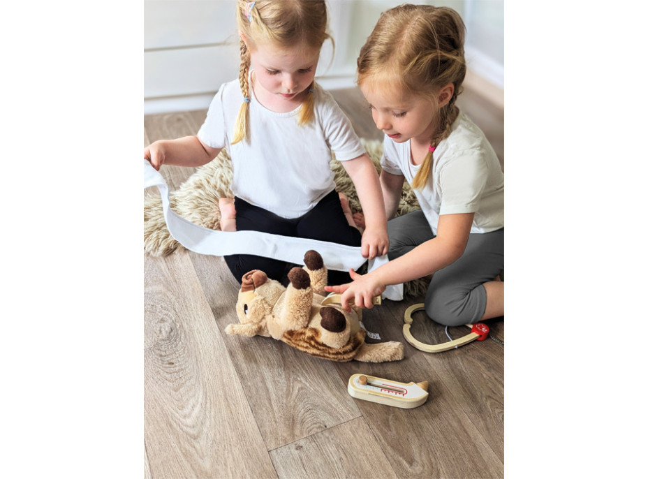 small foot Doktorský set se zeleno-bílou lékařskou taškou