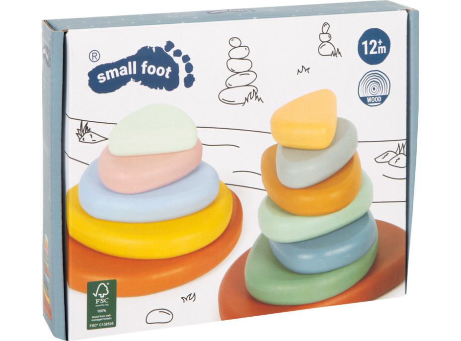 small foot Montessori říční kameny Balanční hra