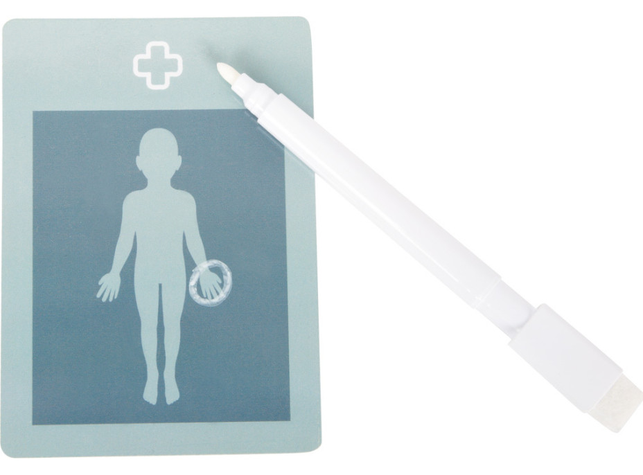 small foot Doktorský set s červeno-bílou lékařskou taškou