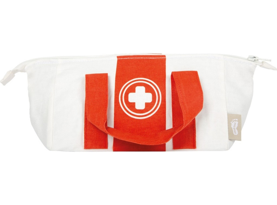 small foot Doktorský set s červeno-bílou lékařskou taškou