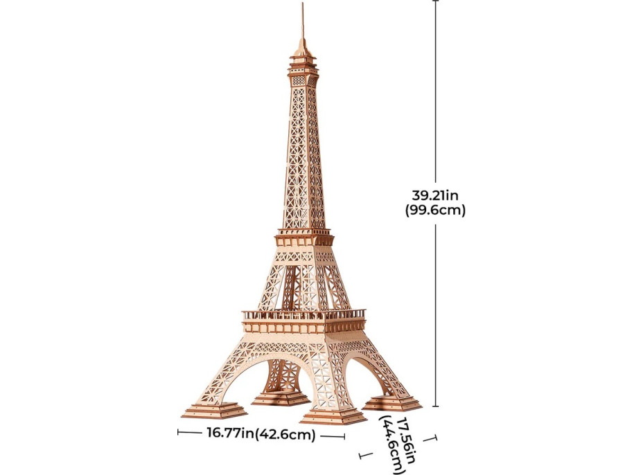 RoboTime 3D dřevěná skládačka Eiffelova věž velká
