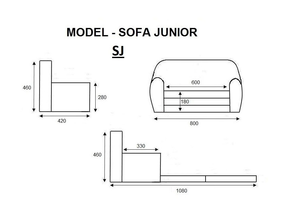 Dětská rozkládací JUNIOR pohovka Myška Minnie - šedá