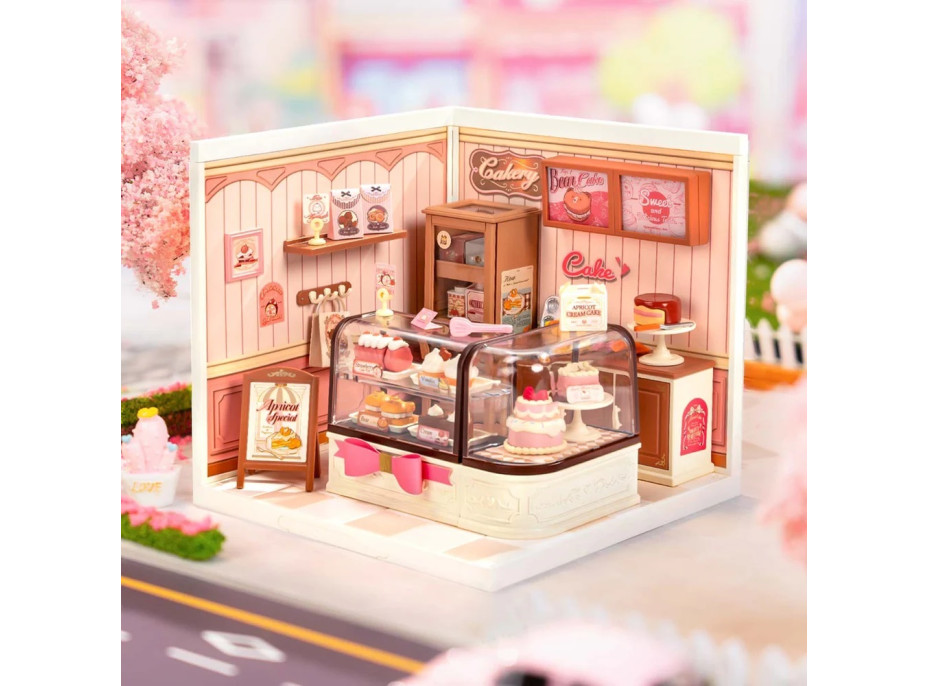RoboTime 3D dřevěná skládačka Miniatura domečku Cukrárna Tasty