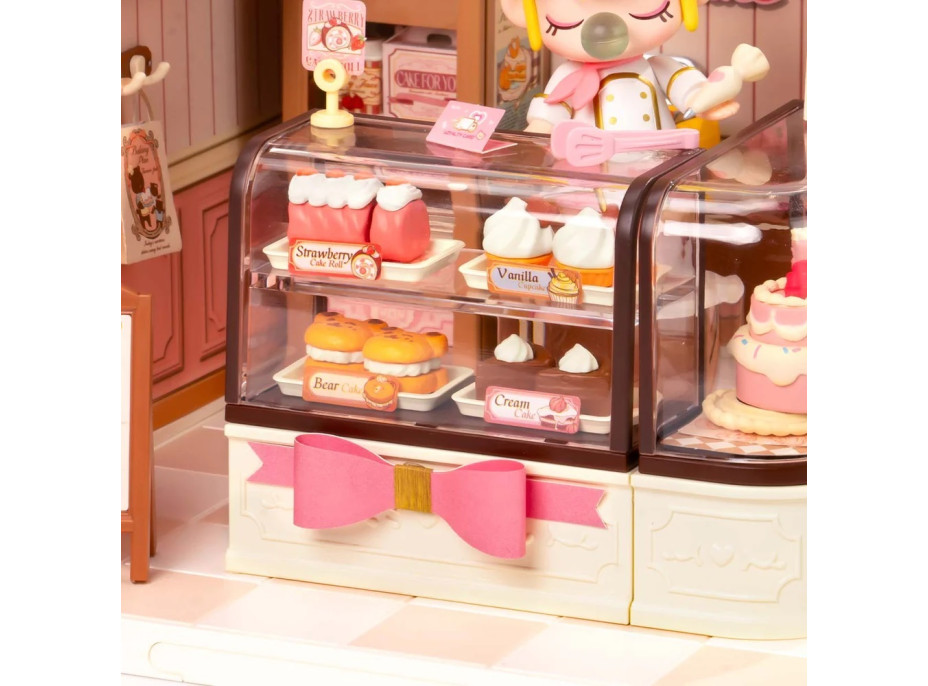 RoboTime 3D dřevěná skládačka Miniatura domečku Cukrárna Tasty