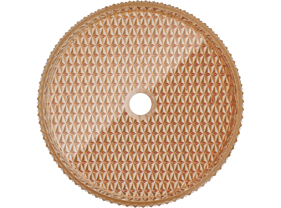 Skleněné umyvadlo MEXEN AURA - křišťálový vzor - rose gold, 24013968