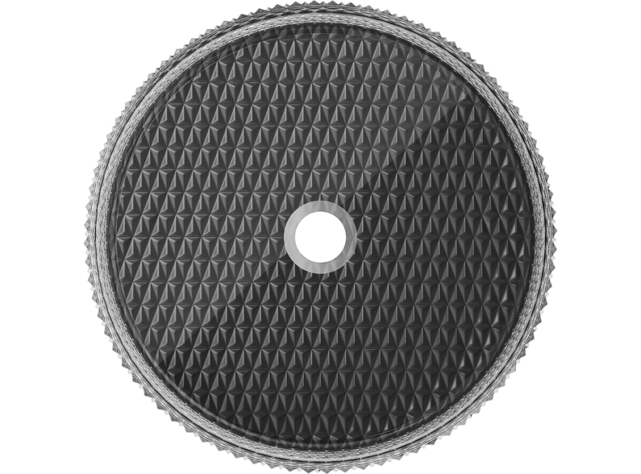 Skleněné umyvadlo MEXEN AURA - křišťálový vzor - čiré/černé, 24013971