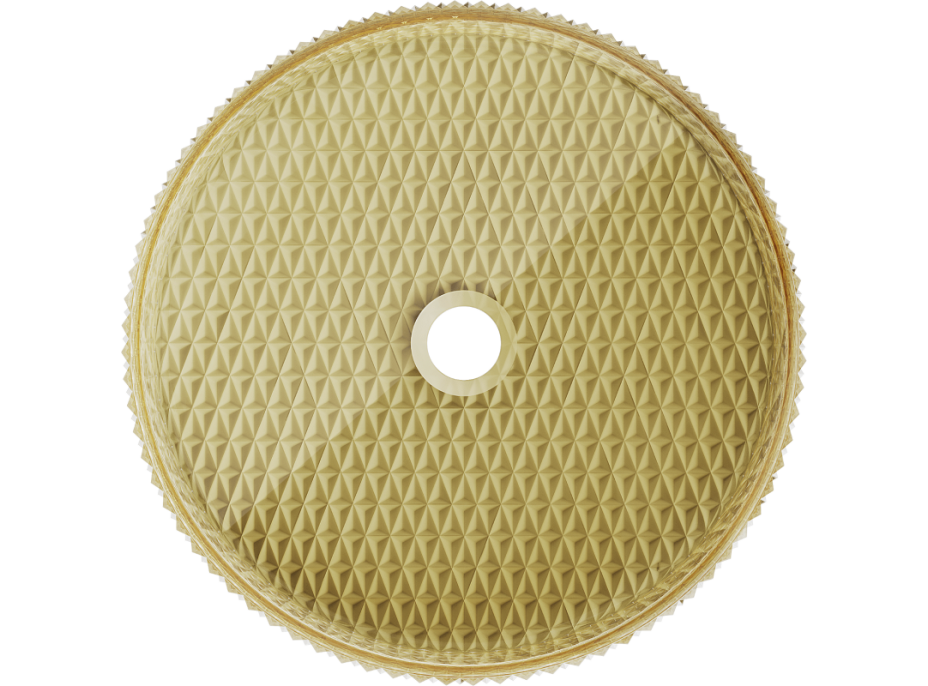 Skleněné umyvadlo MEXEN AURA - křišťálový vzor - čiré/zlaté, 24013951