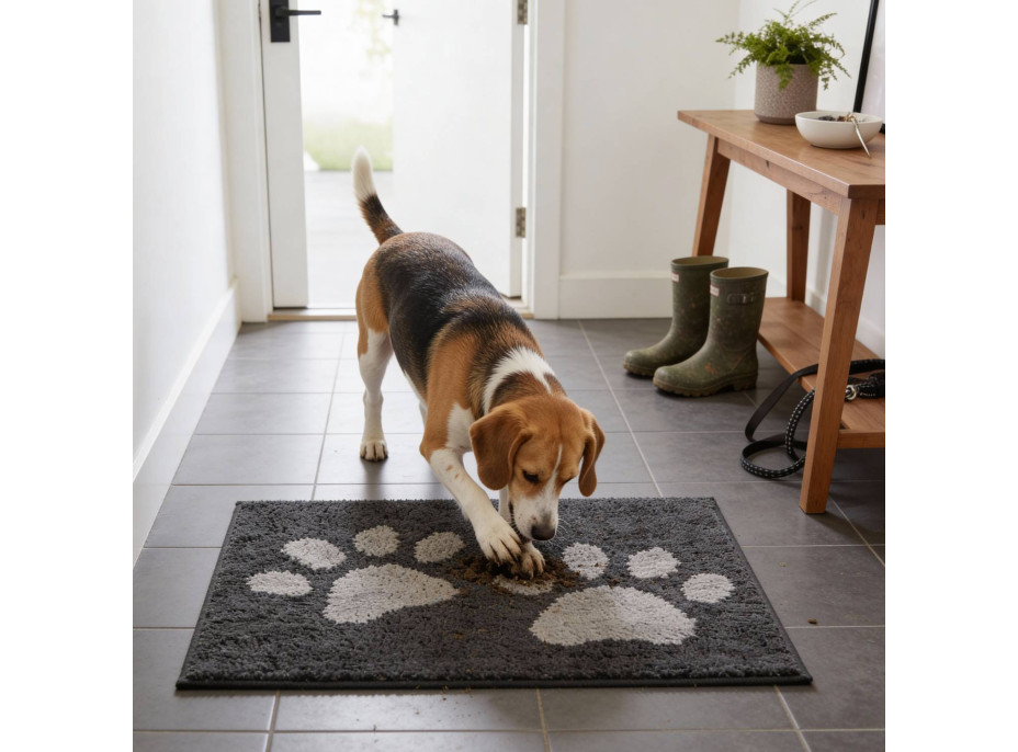 Koberec pro psy SOFT SHAGGY PAW - 45x70 cm - grafitový