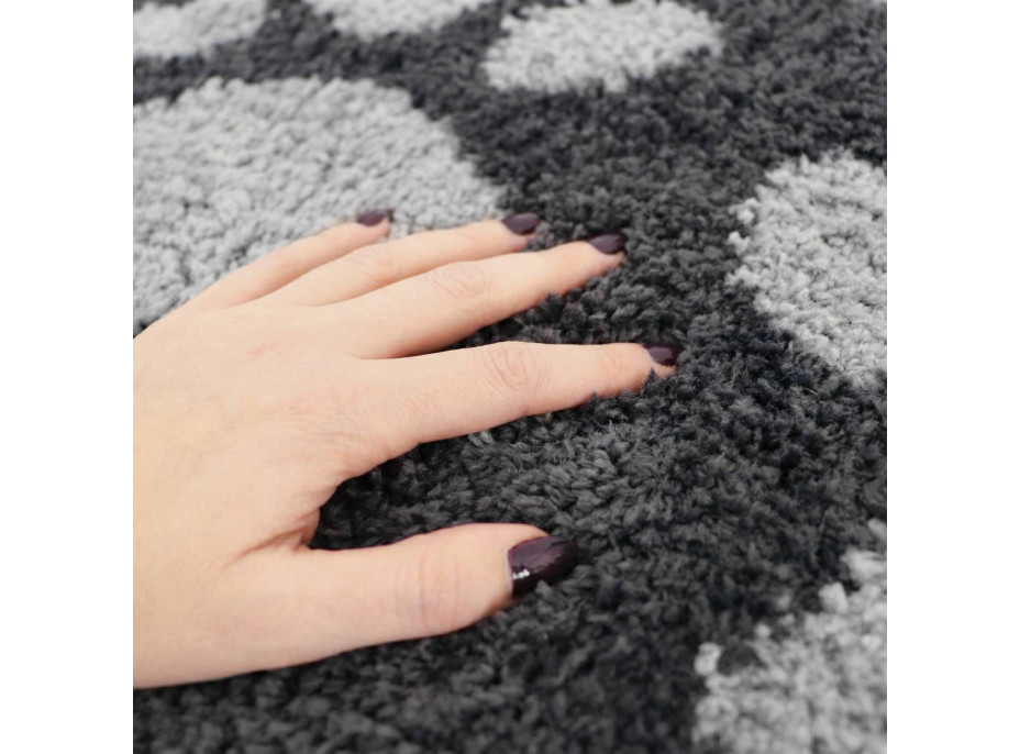 Koberec pro psy SOFT SHAGGY PAW - 60x90 cm - grafitový