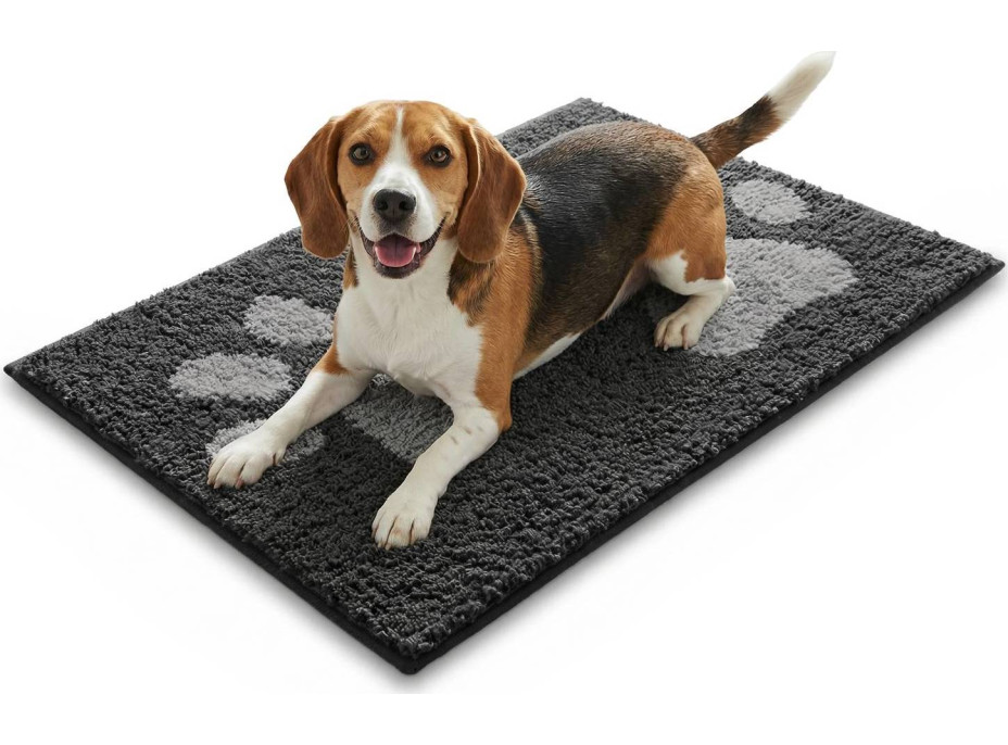 Koberec pro psy SOFT SHAGGY PAW - 60x90 cm - grafitový