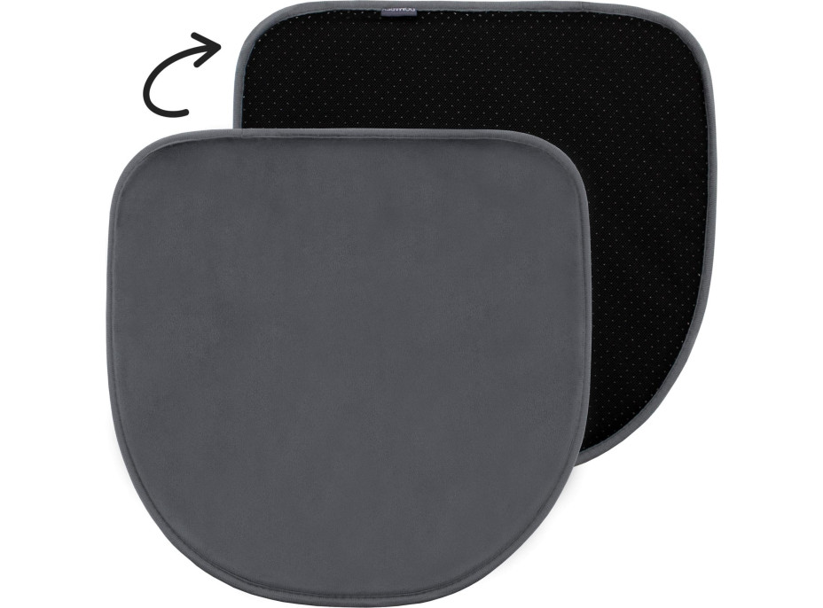 Podsedák na židli MARIE 39x38 cm - grafitový