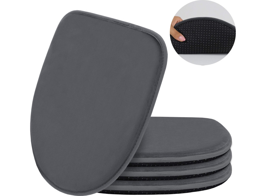 Podsedák na židli MARIE 39x38 cm - grafitový