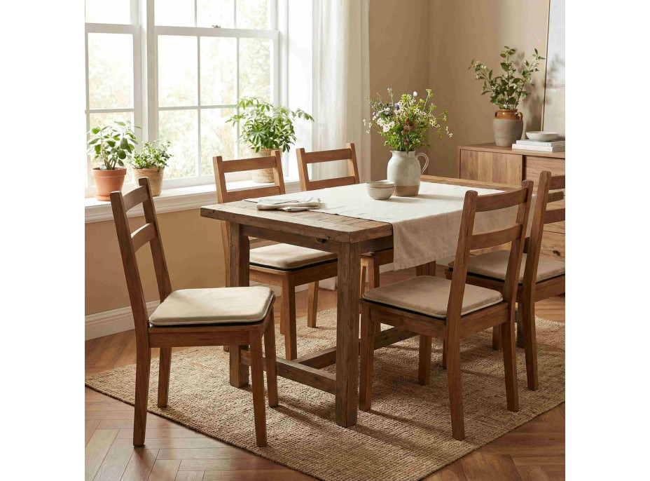 Podsedák na židli MARIE 38x38 cm - béžový