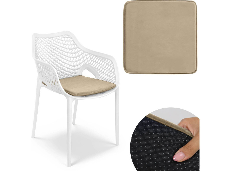 Podsedák na židli MARIE 38x38 cm - béžový