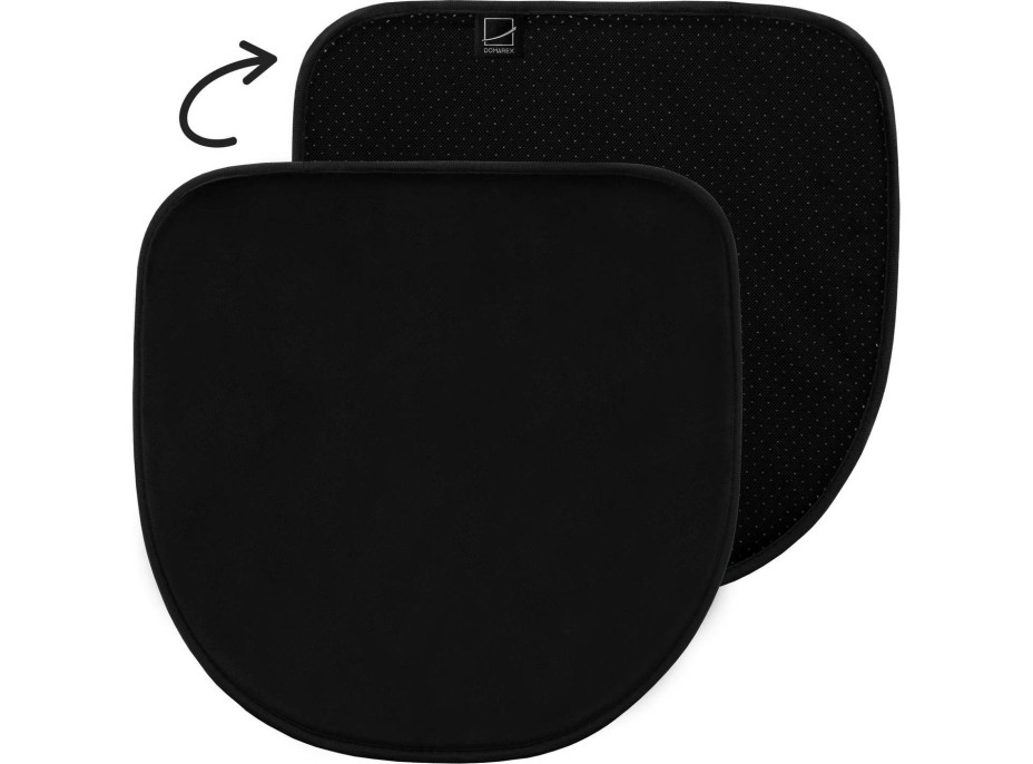 Podsedák na židli MARIE 39x38 cm - černý