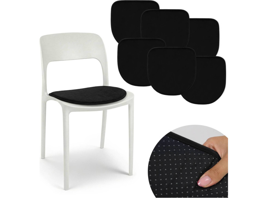 Podsedák na židli MARIE 39x38 cm - černý