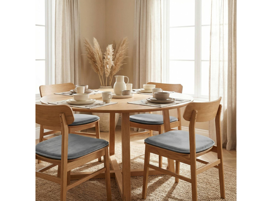 Podsedák na židli MARIE 39x38 cm - šedý