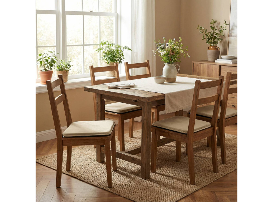 Podsedák na židli MARIE 39x38 cm - béžový