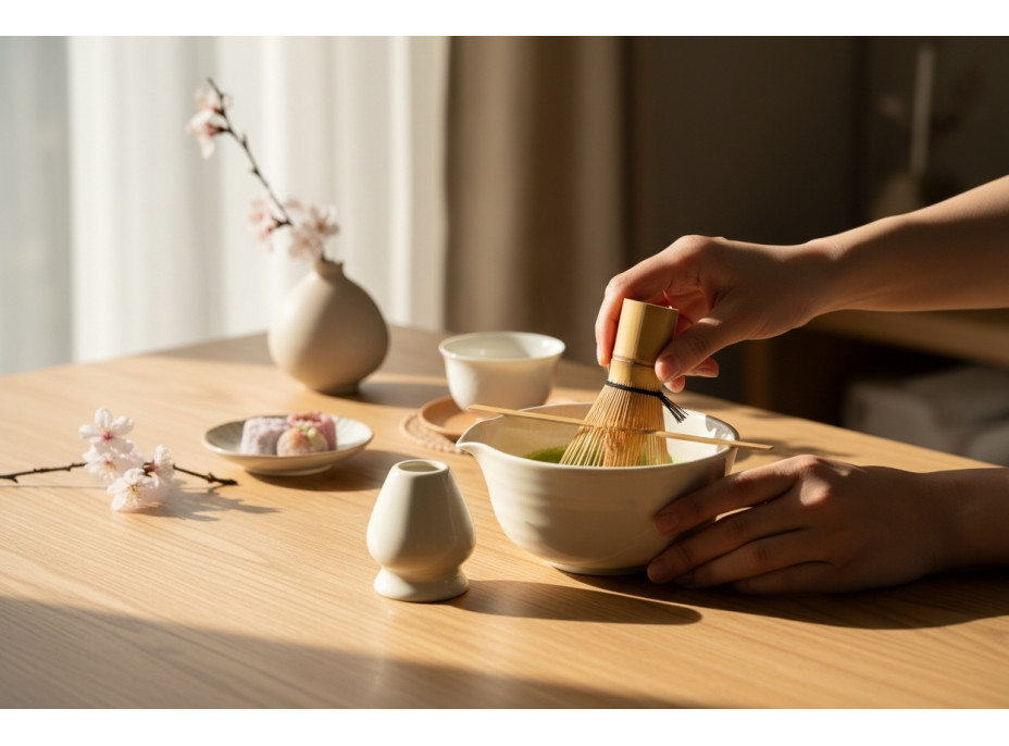 Matcha set MIDORI DREAM - krémový/ecru