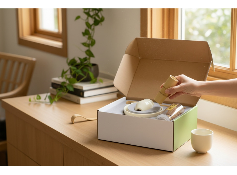 Matcha set MIDORI DREAM - krémový/ecru