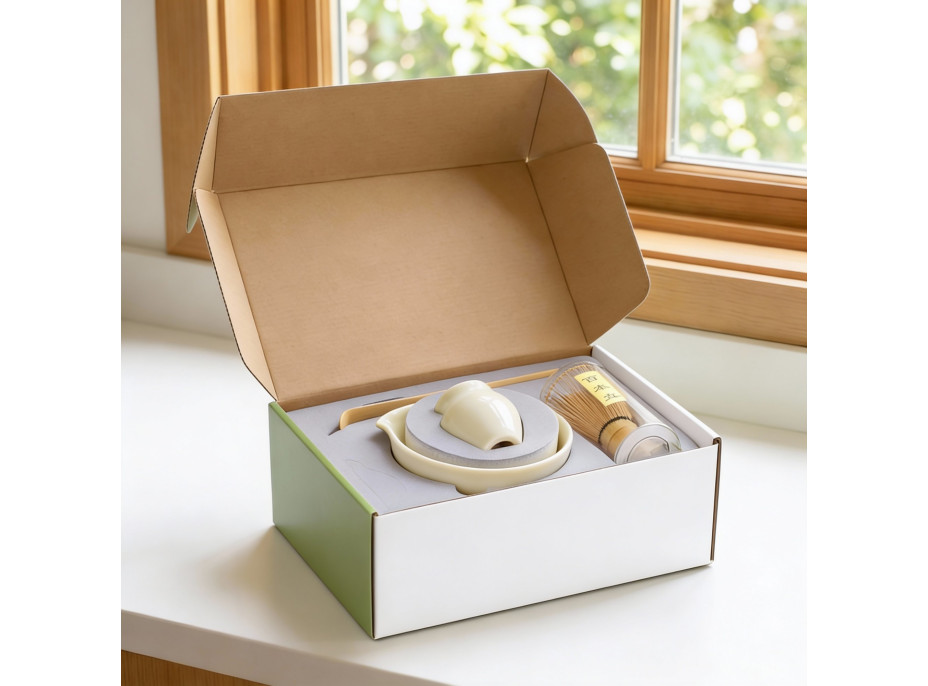 Matcha set MIDORI DREAM - krémový/ecru