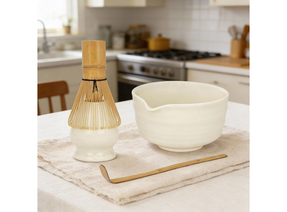 Matcha set MIDORI DREAM - krémový/ecru