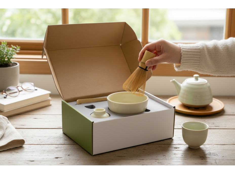 Matcha set MIDORI DREAM - krémový/ecru