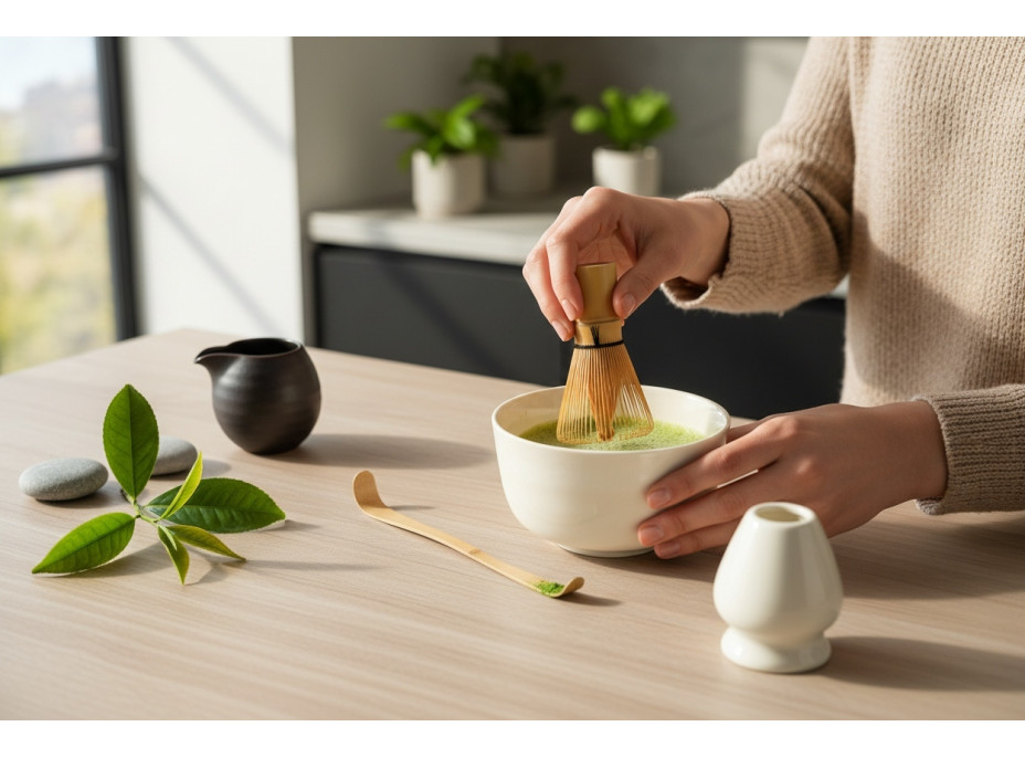 Matcha set MIDORI DREAM - krémový/ecru