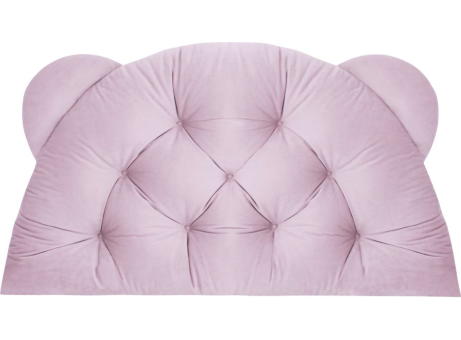 Čalouněná opěrka hlavy BEAR Velvet 95x55 cm - růžová