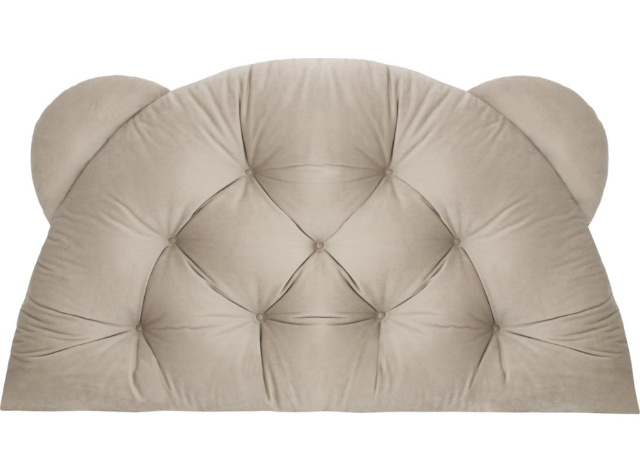 Čalouněná opěrka hlavy BEAR Velvet 95x55 cm - béžová