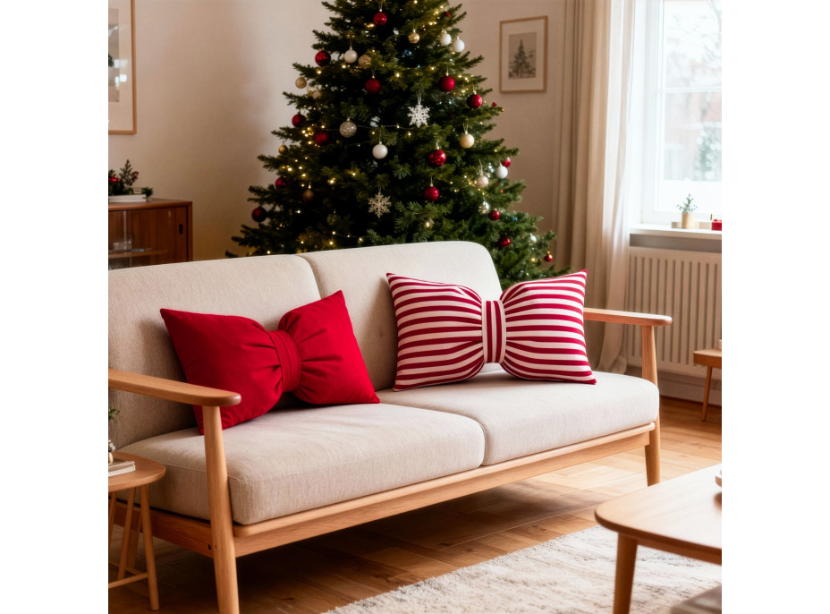 Dekorační polštář GLAM 30x50 cm - červený