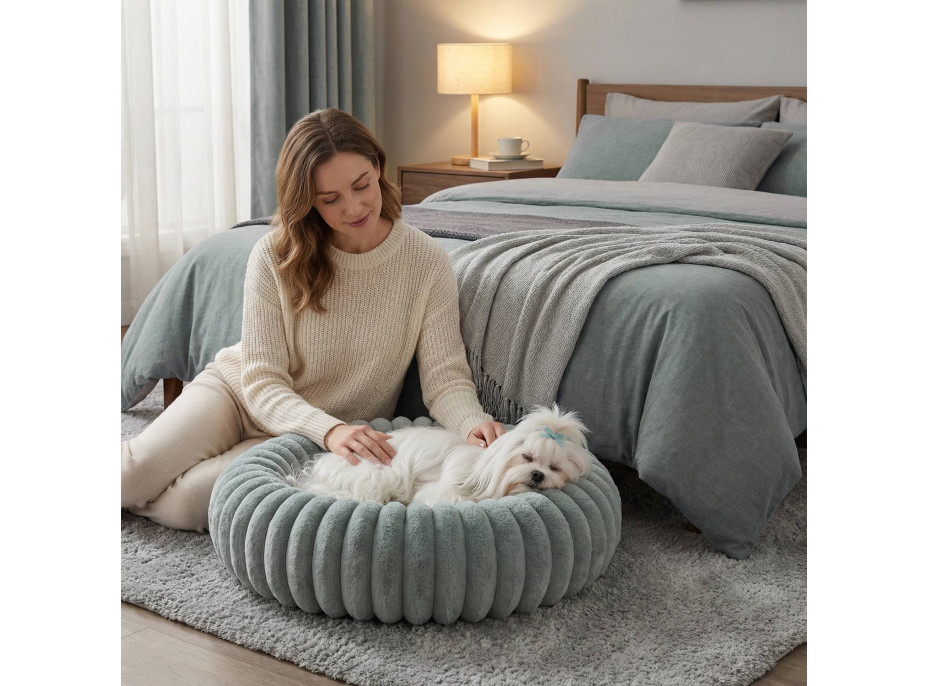 Pelíšek pro psy a kočky ROYAL LOUNGE 90 cm - šalvějový