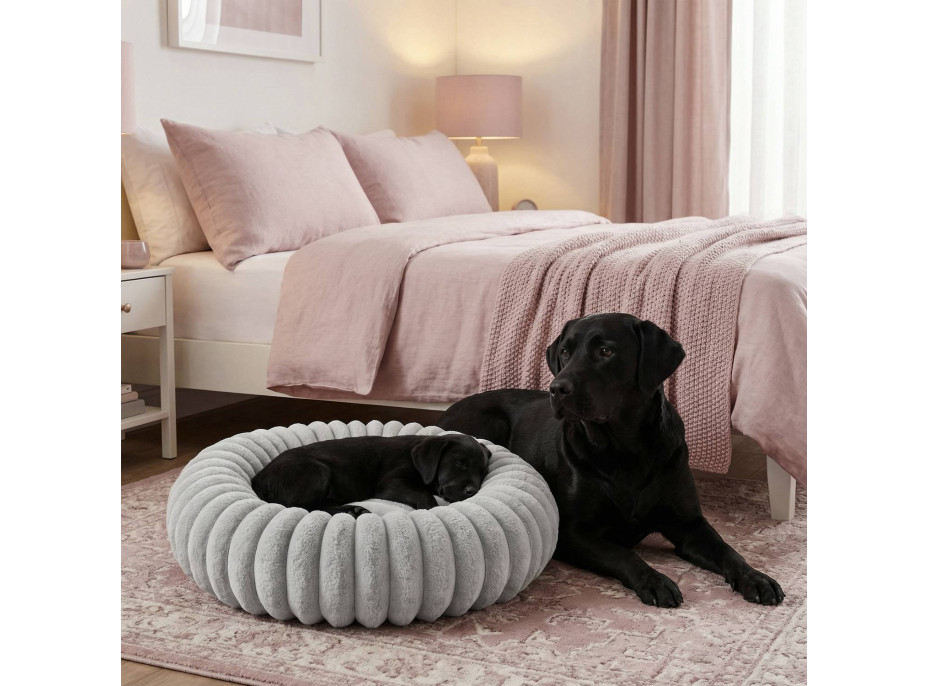 Pelíšek pro psy a kočky ROYAL LOUNGE 90 cm - šedý