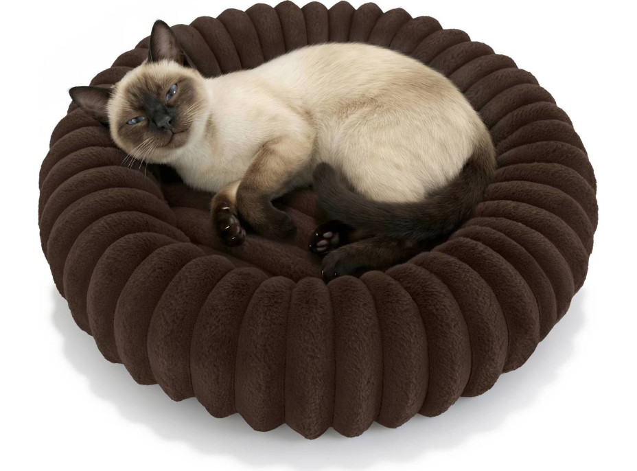 Pelíšek pro psy a kočky ROYAL LOUNGE 90 cm - hnědý
