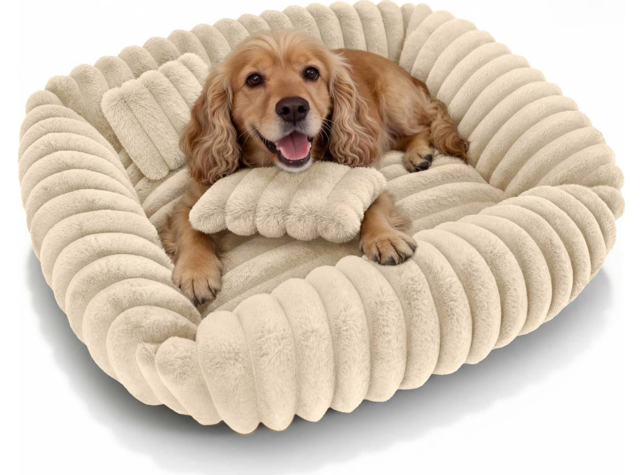 Pelíšek pro psy TOLA 70x80 cm - béžový