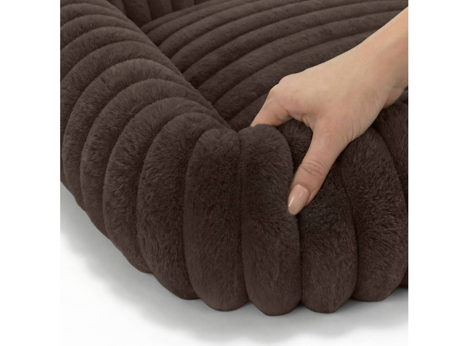 Pelíšek pro psy TOLA 70x80 cm - hnědý