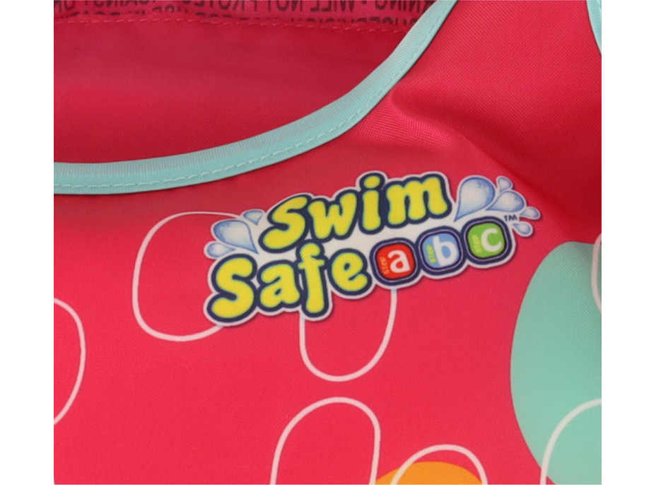 Plavecká vesta s rukávky AQUASTAR - 3-6 let, 19-30 kg - růžová