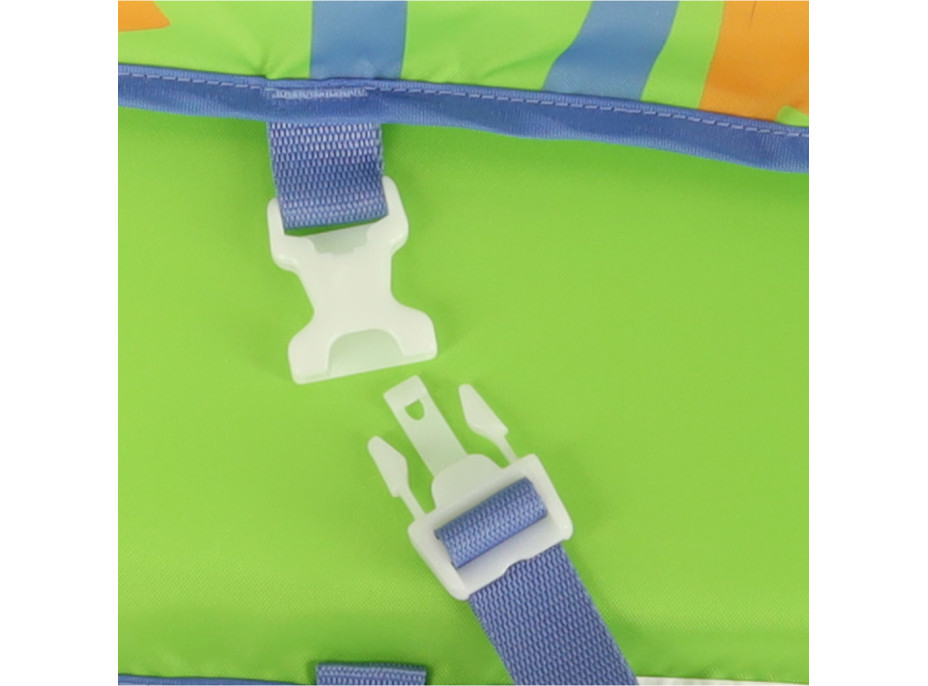 Plavecká vesta s rukávky AQUASTAR - 3-6 let, 19-30 kg - zelená