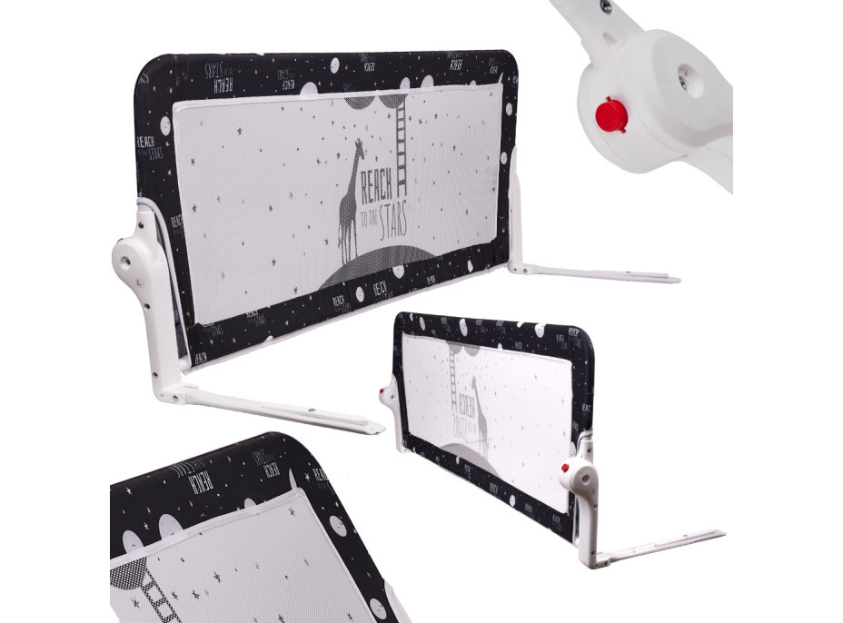 Bezpečnostní zábrana k posteli - 150 cm - černá