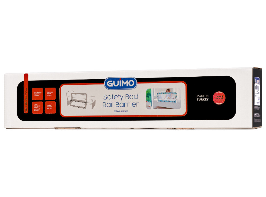 Bezpečnostní zábrana k posteli - 150 cm - černá