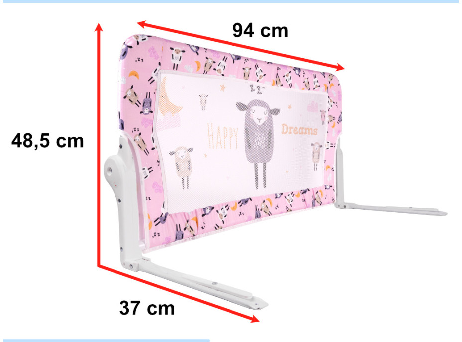 Bezpečnostní zábrana k posteli - 90 cm - Ovečka