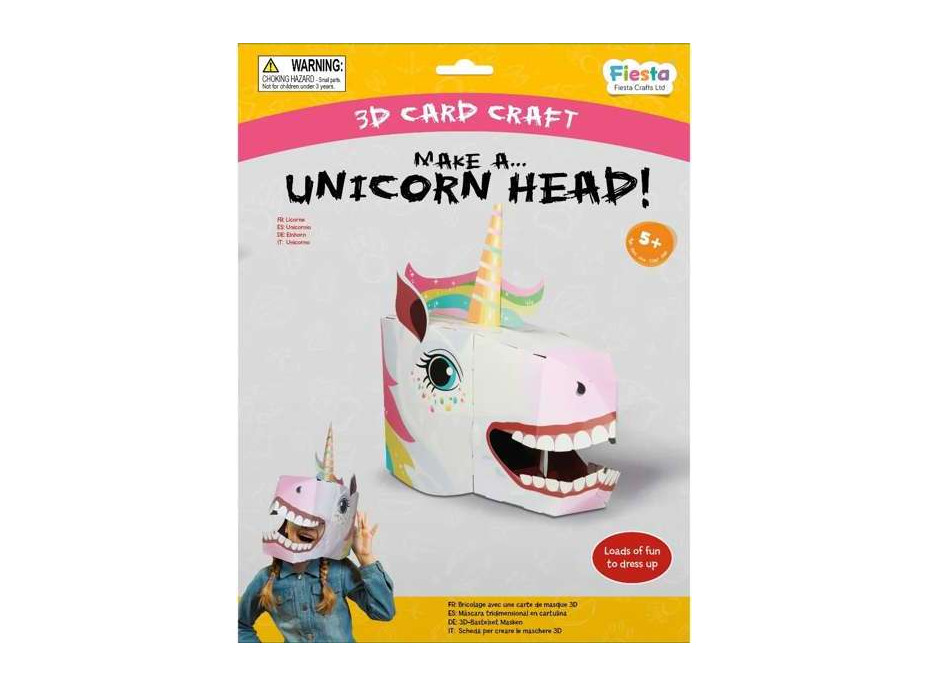 Fiesta Crafts Kreativní sada 3D maska Jednorožec