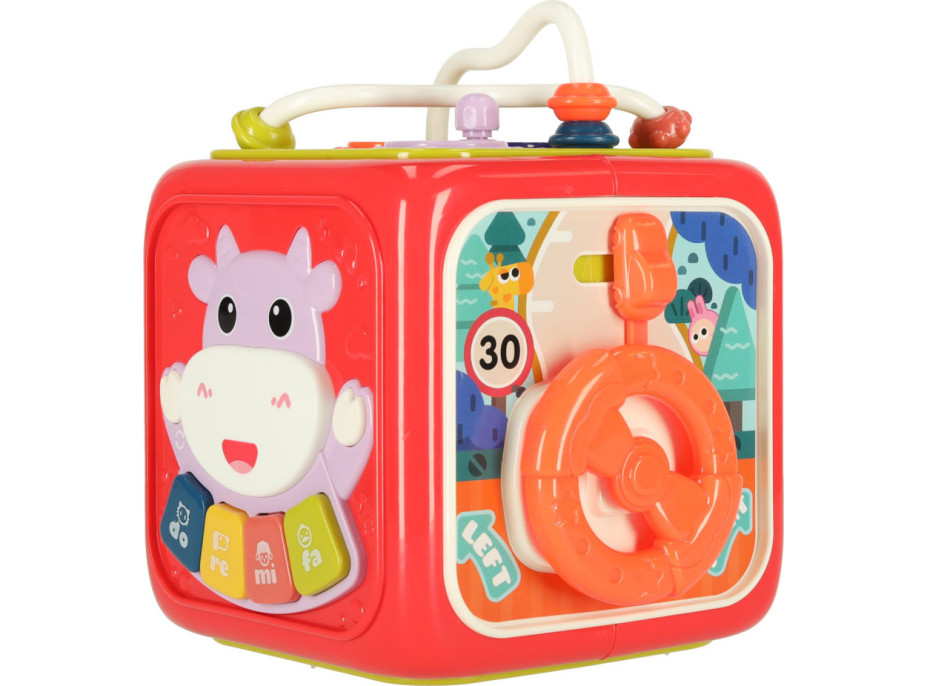 Manipulační smyslová Montessori kostka 6v1